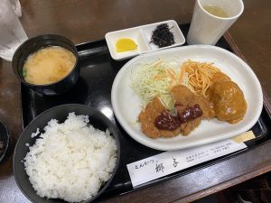 ハウスクリア岡山　ランチ　とんかつ椰子