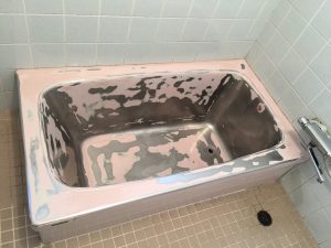 ハウスクリア岡山 ステンレス浴槽塗り替え