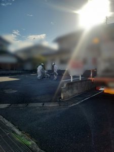 ハウスクリア岡山　駐車場　白線引き直し